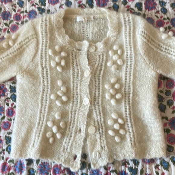 LoveShackFancy Mohair Pom Pom Gigi Sweater, Size S - Picture 3 of 9